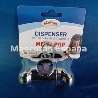 RECORD Dispensador Hueso METAL POP + Rollo 15 Bolsas - Imagen 2
